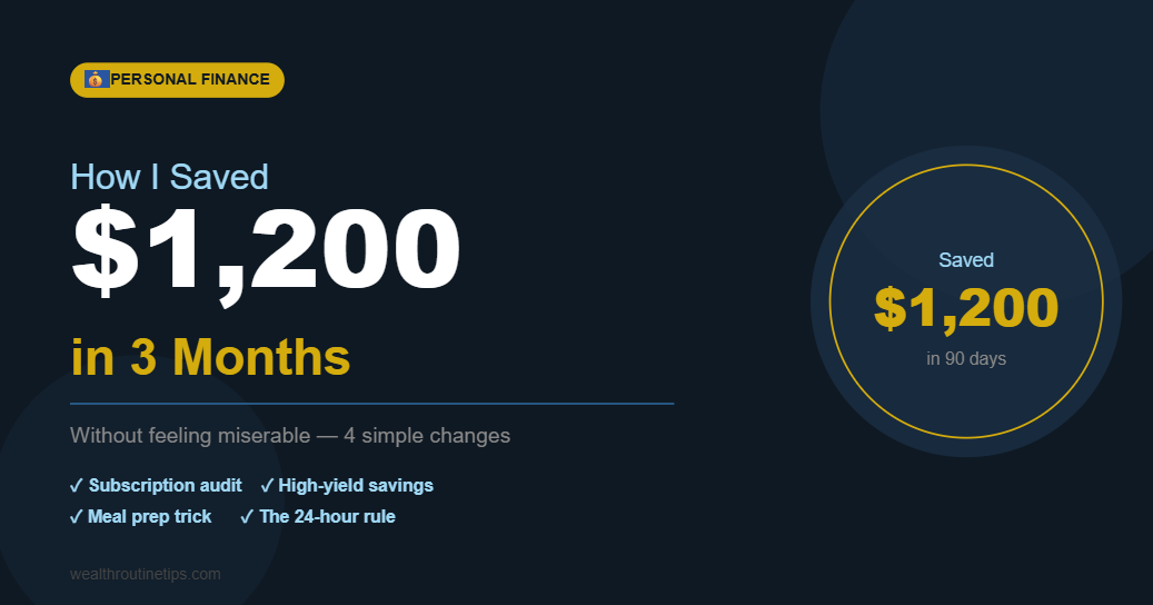 How I Saved $1,200 in 3 Months